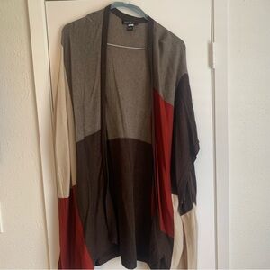 August Silk Brown and Cream Knit Top